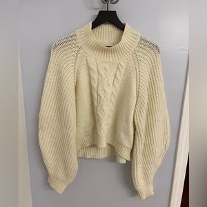 Karlie cable mock sweater